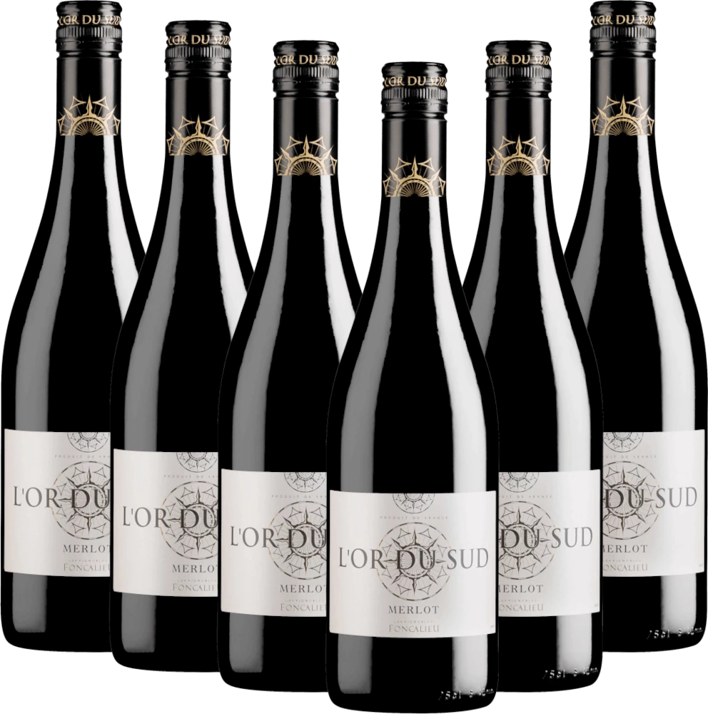 6er Vorteils-Weinpaket - L'Or Du Sud Merlot Pays D'Oc IGP - Les Vignobles Foncalieu 4 6er Vorteils-Weinpaket - L'Or Du Sud Merlot Pays D'Oc IGP - Les Vignobles Foncalieu - Image 2