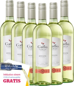 6er Vorteils-Weinpaket Moscato - Gallo Family 11 6er Vorteils-Weinpaket Moscato - Gallo Family -Ferrari || Nautilus || Bree Sales 6er moscato gallo family strainer
