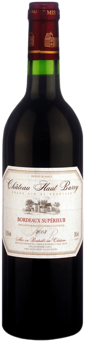 Bordeaux Supérior AOC - Château Haut-Barry 3 Bordeaux Supérior AOC - Château Haut-Barry