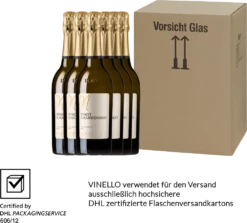 6er Vorteilspaket - Pinot Chardonnay Brut - Ponte -Ferrari || Nautilus || Bree Sales PONTE Pinot Chardonnay brut 6er Karton
