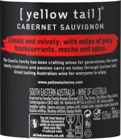 Cabernet Sauvignon - Yellow Tail -Ferrari || Nautilus || Bree Sales cabernet sauvignon yellow tail etikett2