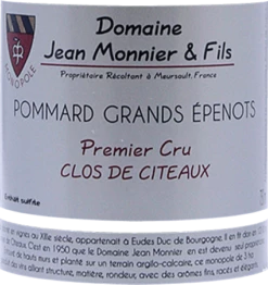 Pommard Épenots Clos De Citeaux Premier Cru - Domaine Jean Monnier & Fils