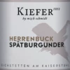 Herrenbuck Spätburgunder Trocken - Weingut Kiefer 1 Herrenbuck Spätburgunder Trocken - Weingut Kiefer -Ferrari || Nautilus || Bree Sales kiefer herrenbuck speatburgunder trocken etikett