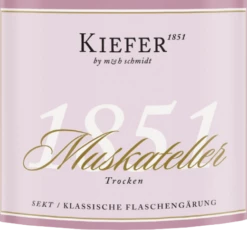 1851 Muskateller Sekt Trocken - Weingut Kiefer 5 1851 Muskateller Sekt Trocken - Weingut Kiefer -Ferrari || Nautilus || Bree Sales kiefer muskateller sekt etikett