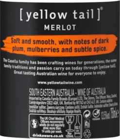 Merlot - Yellow Tail 13 Merlot - Yellow Tail -Ferrari || Nautilus || Bree Sales merlot yellow tail etikett2