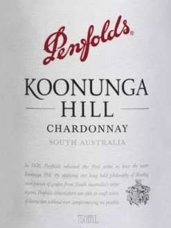 Koonunga Hill Chardonnay - Penfolds -Ferrari || Nautilus || Bree Sales penfolds koonunga hill chardonnay etikett