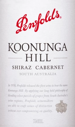 Koonunga Hill Shiraz Cabernet - Penfolds -Ferrari || Nautilus || Bree Sales penfolds koonunga hill shiraz cabernet etikett