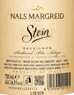 Stein Sauvignon Blanc - Nals Margreid 6 Stein Sauvignon Blanc - Nals Margreid -Ferrari || Nautilus || Bree Sales sauvignon blanc stein suedtirol nals margreid ruecketikett