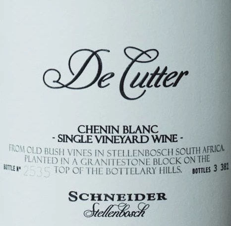 De Cutter Chenin Blanc - Markus Schneider 3 De Cutter Chenin Blanc - Markus Schneider