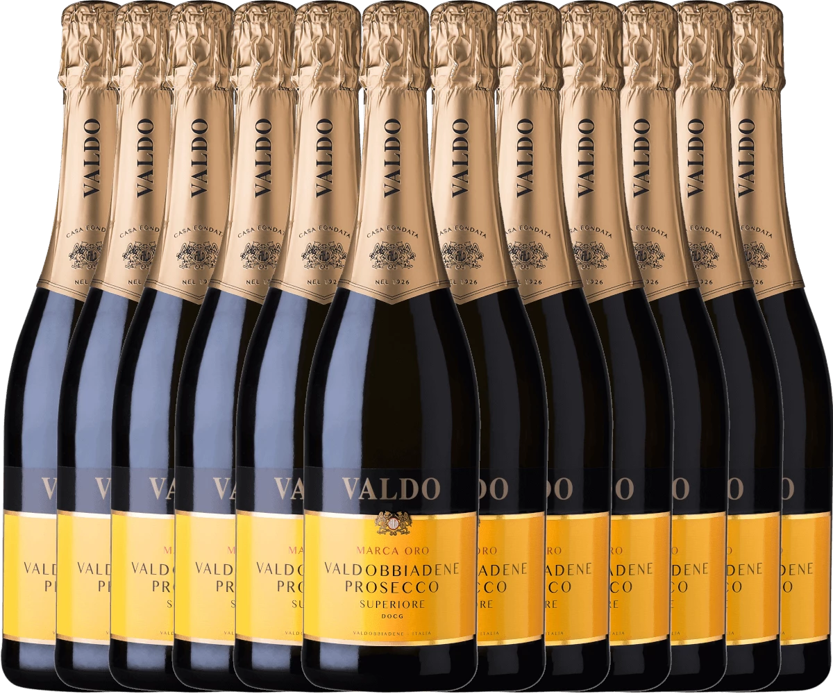 12er Vorteils-Weinpaket - Marca Oro Valdobbiadene Prosecco Superiore DOCG - Valdo 3 12er Vorteils-Weinpaket - Marca Oro Valdobbiadene Prosecco Superiore DOCG - Valdo