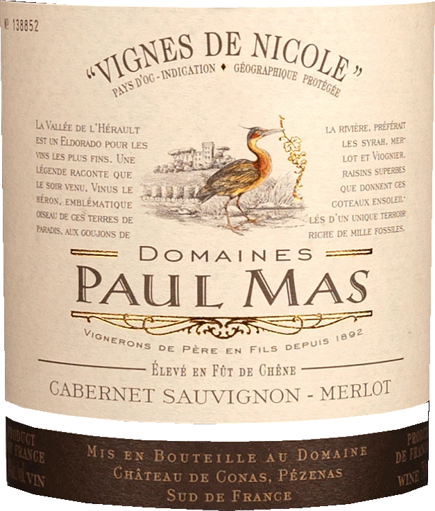 Vignes De Nicole Cabernet Sauvignon Merlot Pays 1,5 L Magnum - Domaine Paul Mas 4 Vignes De Nicole Cabernet Sauvignon Merlot Pays 1,5 L Magnum - Domaine Paul Mas - Image 2
